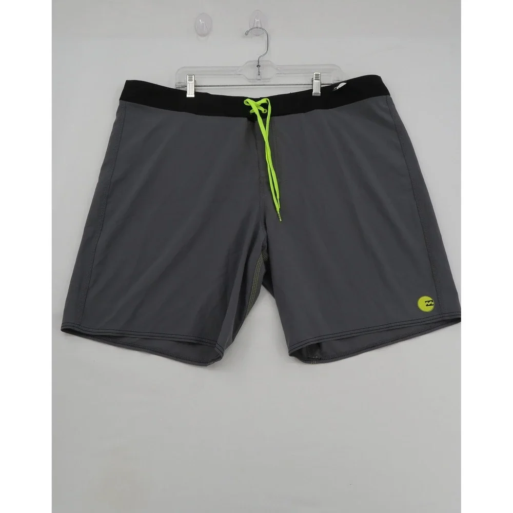 Billabong Platinum X PX3 Board Shorts Men 44 Gray Black Performance Stretch Surf